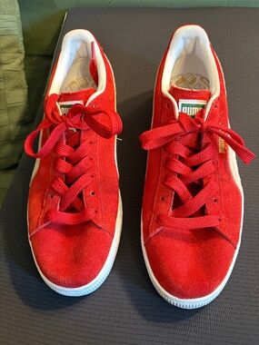 Puma Red Suede Classic XXI Sneakers